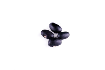 Close up black beans isolated