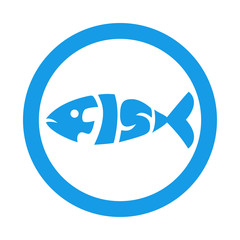 Logotipo FISH en circulo color azul