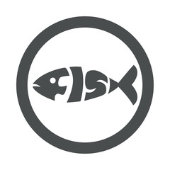 Logotipo FISH en circulo color gris