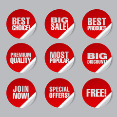 advertising discount stickers