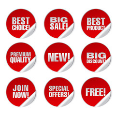 round advertising stickers