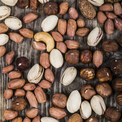 Background of nuts.