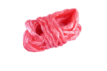 Plastic Rope on white background. 