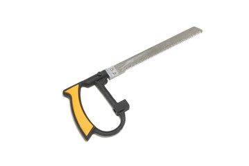 Small hand saw isolated on white background