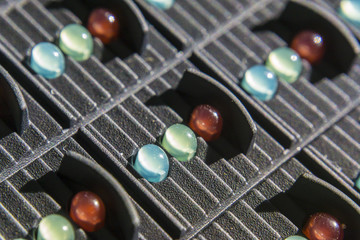 Outdoor modular LED panels on the stage