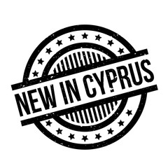 New In Cyprus rubber stamp. Grunge design with dust scratches. Effects can be easily removed for a clean, crisp look. Color is easily changed.