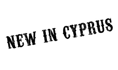 New In Cyprus rubber stamp. Grunge design with dust scratches. Effects can be easily removed for a clean, crisp look. Color is easily changed.