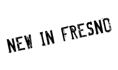 New In Fresno rubber stamp. Grunge design with dust scratches. Effects can be easily removed for a clean, crisp look. Color is easily changed.