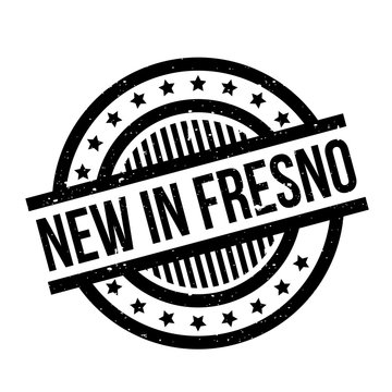 New In Fresno rubber stamp. Grunge design with dust scratches. Effects can be easily removed for a clean, crisp look. Color is easily changed.