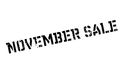 November Sale rubber stamp. Grunge design with dust scratches. Effects can be easily removed for a clean, crisp look. Color is easily changed.
