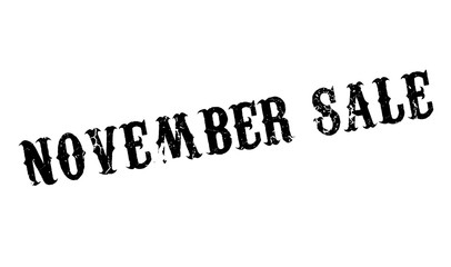 November Sale rubber stamp. Grunge design with dust scratches. Effects can be easily removed for a clean, crisp look. Color is easily changed.