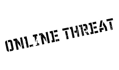 Online Threat rubber stamp. Grunge design with dust scratches. Effects can be easily removed for a clean, crisp look. Color is easily changed.