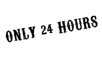Only 24 Hours rubber stamp. Grunge design with dust scratches. Effects can be easily removed for a clean, crisp look. Color is easily changed.