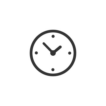 Clock, time icon isolated on white background