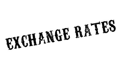 Exchange Rates rubber stamp. Grunge design with dust scratches. Effects can be easily removed for a clean, crisp look. Color is easily changed.