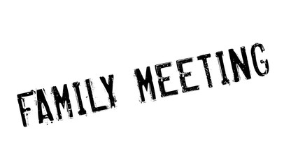 Family Meeting rubber stamp. Grunge design with dust scratches. Effects can be easily removed for a clean, crisp look. Color is easily changed.