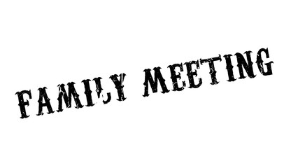 Family Meeting rubber stamp. Grunge design with dust scratches. Effects can be easily removed for a clean, crisp look. Color is easily changed.