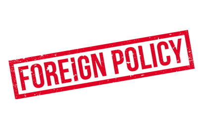 Foreign Policy rubber stamp. Grunge design with dust scratches. Effects can be easily removed for a clean, crisp look. Color is easily changed.