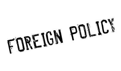 Foreign Policy rubber stamp. Grunge design with dust scratches. Effects can be easily removed for a clean, crisp look. Color is easily changed.