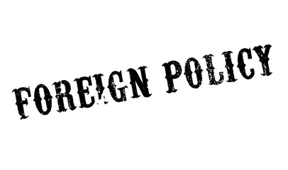 Foreign Policy rubber stamp. Grunge design with dust scratches. Effects can be easily removed for a clean, crisp look. Color is easily changed.