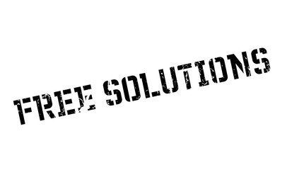 Free Solutions rubber stamp. Grunge design with dust scratches. Effects can be easily removed for a clean, crisp look. Color is easily changed.