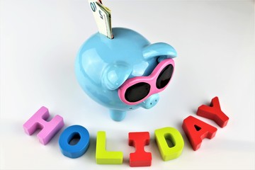 An image of a piggy and money - holiday