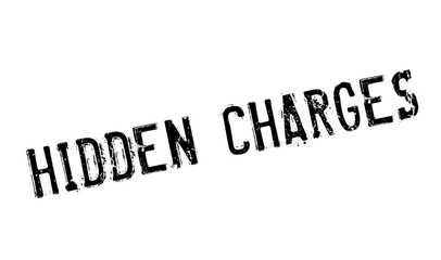 Hidden Charges rubber stamp. Grunge design with dust scratches. Effects can be easily removed for a clean, crisp look. Color is easily changed.