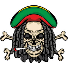  grunge skull coat of arms