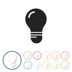 Bunte 3D Buttons - Glühbirne