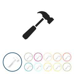 Bunte 3D Buttons - Hammer