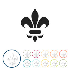 Bunte 3D Buttons - Lilie Ornament