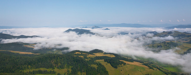 Pieniny national park, aerial view, Slovakia