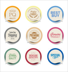 Obraz premium Modern bubble speech sticker collection