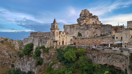 Fototapeta na wymiar Panoramic view of Matera (UNESCO heritage), Basilicata, Italy