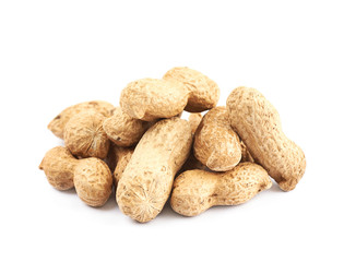 Pile of peanuts isolated