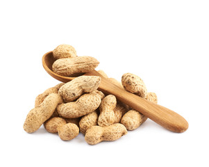 Pile of peanuts isolated