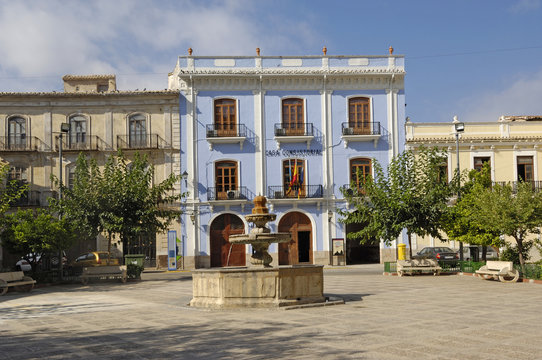 Town hall and square in Chelva, Comunitat Valenciana, Spain