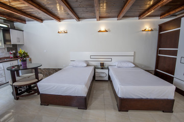 Interior design of bedroom in house
