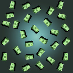 Money background. Dollar Rain background.