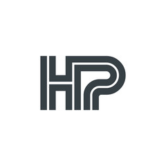 Fototapeta premium Initial Letter HP Linked Design Logo