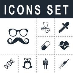 hipster mustache and glasses icon