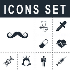 hipster mustache icon