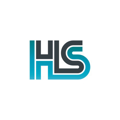 Initial Letter HS Linked Design Logo