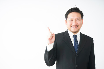 Businessman pointing something