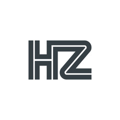 Initial Letter HZ Linked Design Logo