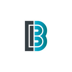 Initial Letter IB Linked Design Logo