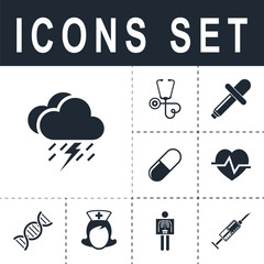 lightning rain cloud meteo icon