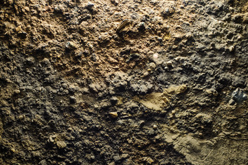 Layers of soil and sand with nice structure