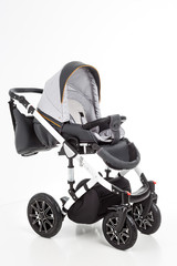 Child pram isolated on the white background