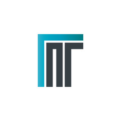 Initial Letter IT NT Linked Design Logo
